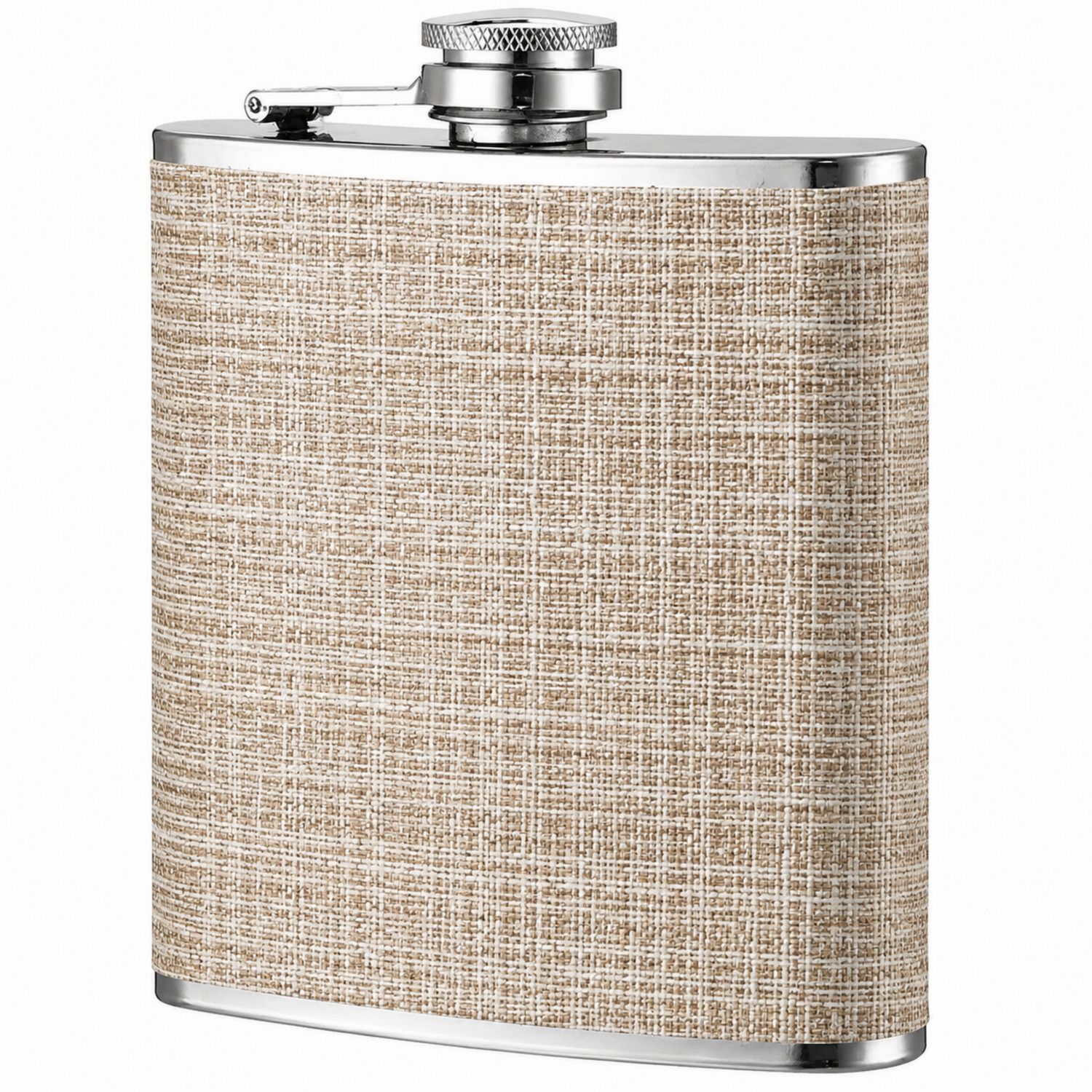 Flasque de poche avec revêtement beige 227 ml