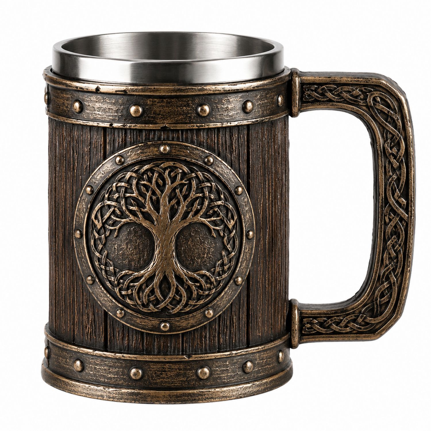 Chope Viking Effet Bois Arbre de Vie