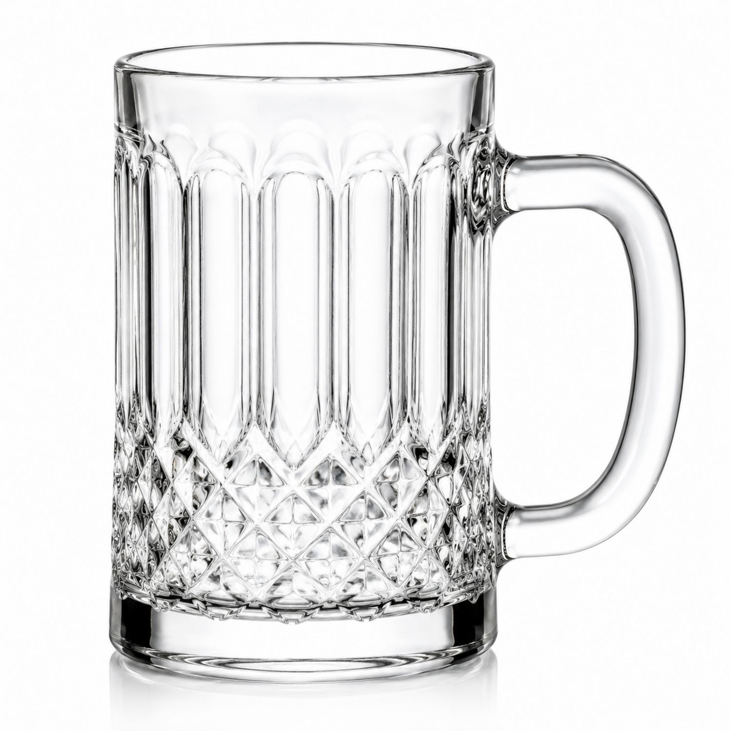 Chope de bière en verre transparent 500ml