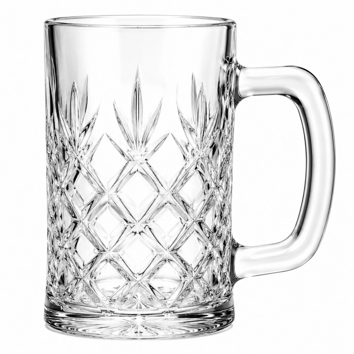 Chope à bière gravée en verre transparent 500ml