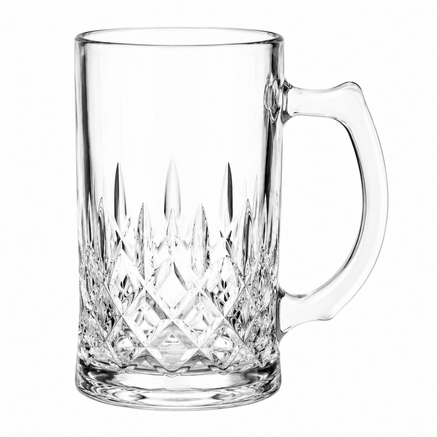 Chope à Bière Facettée en Cristal 500ml