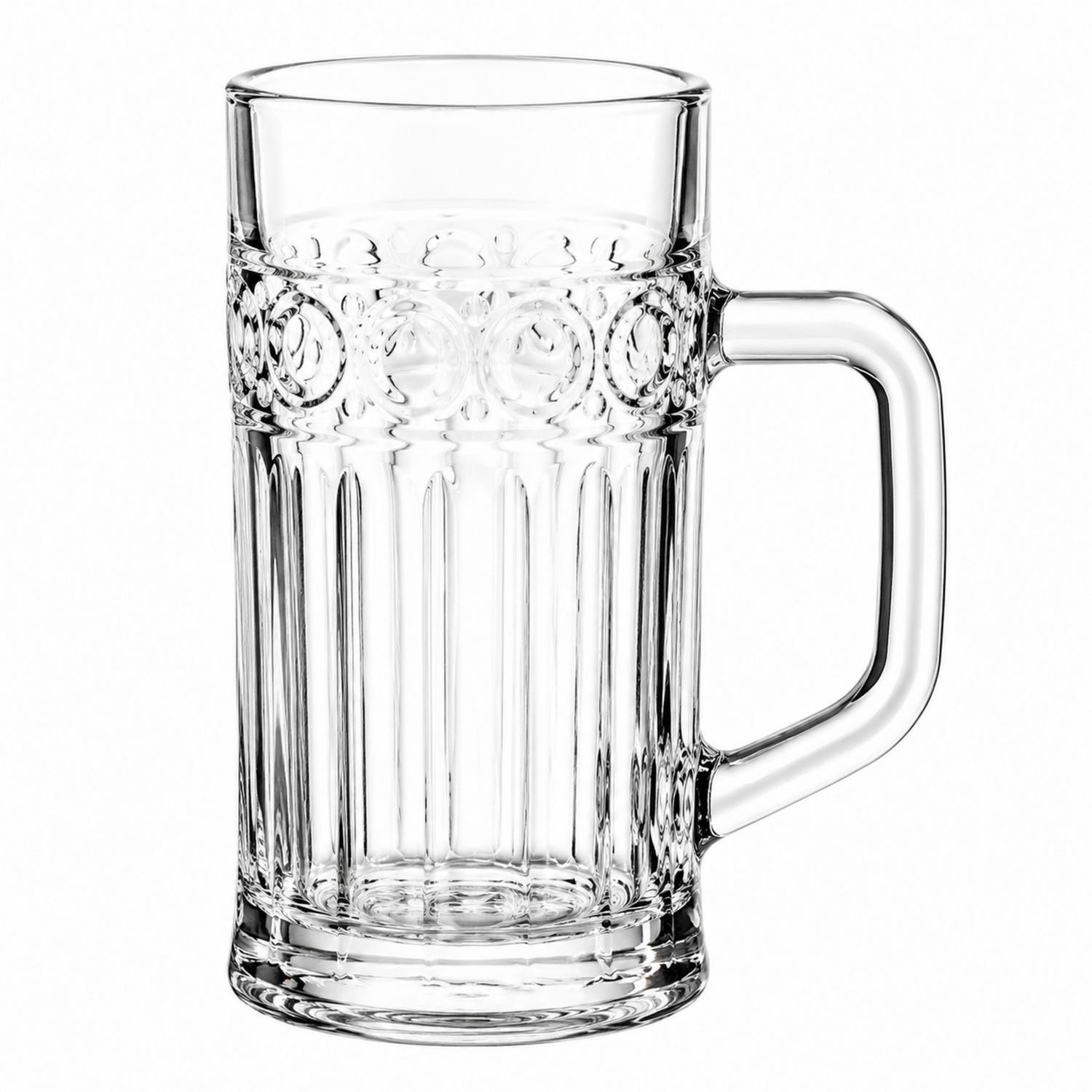 Chope à Bière avec Anse 500ml en Verre Transparent