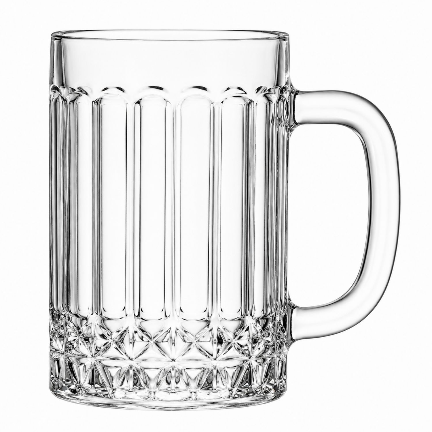 Chope à bière transparente 500ml avec anse