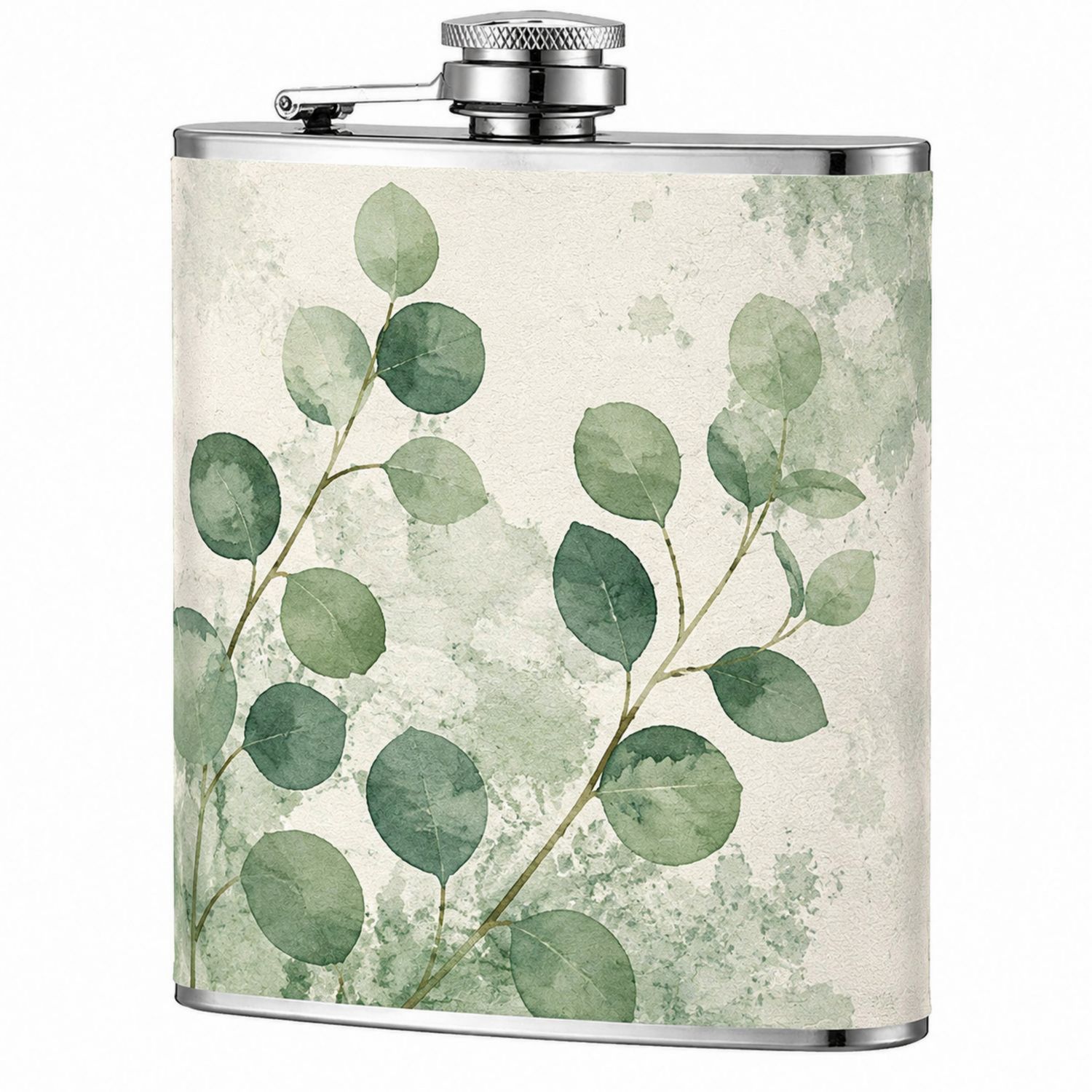 Flasque décorative à motifs verts 240ml