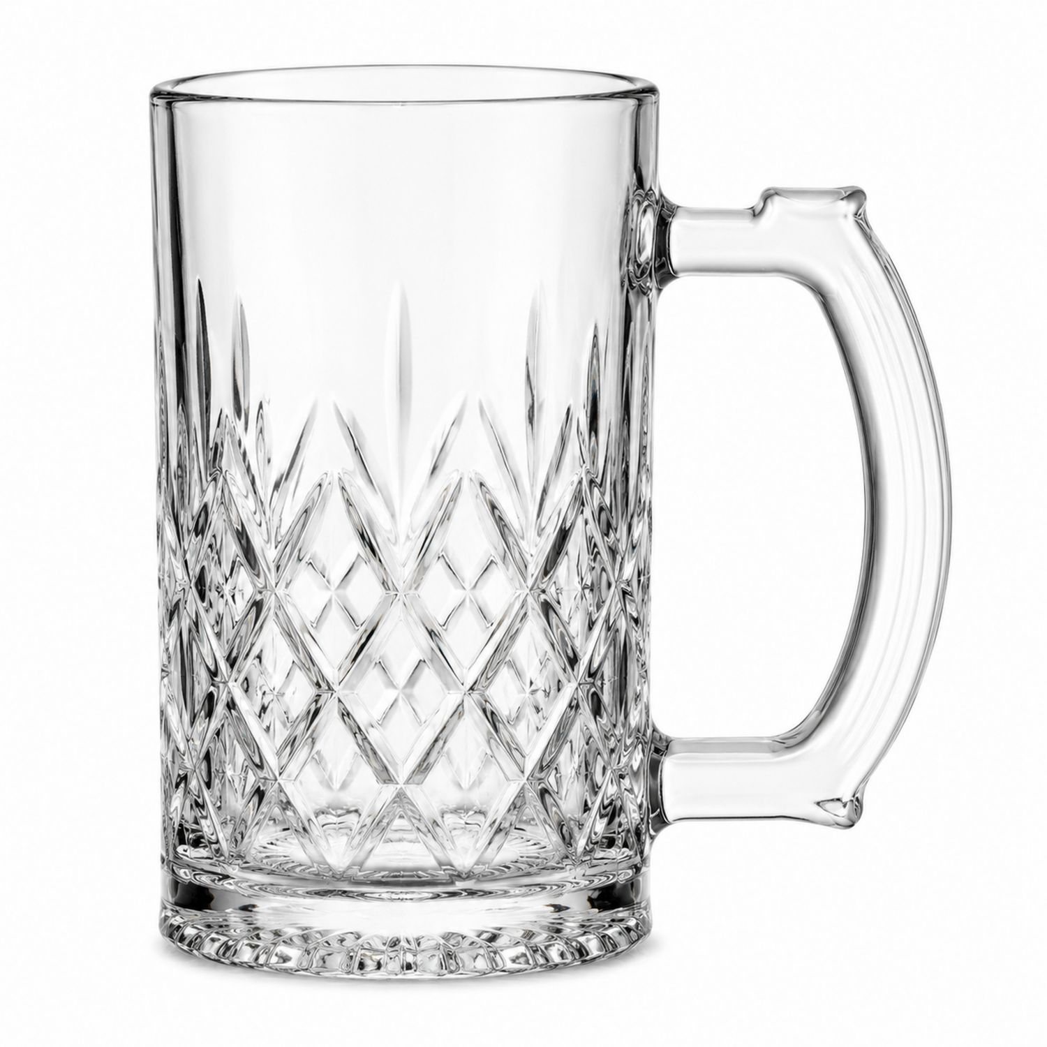 Chope à bière gravée 500 ml en verre transparent