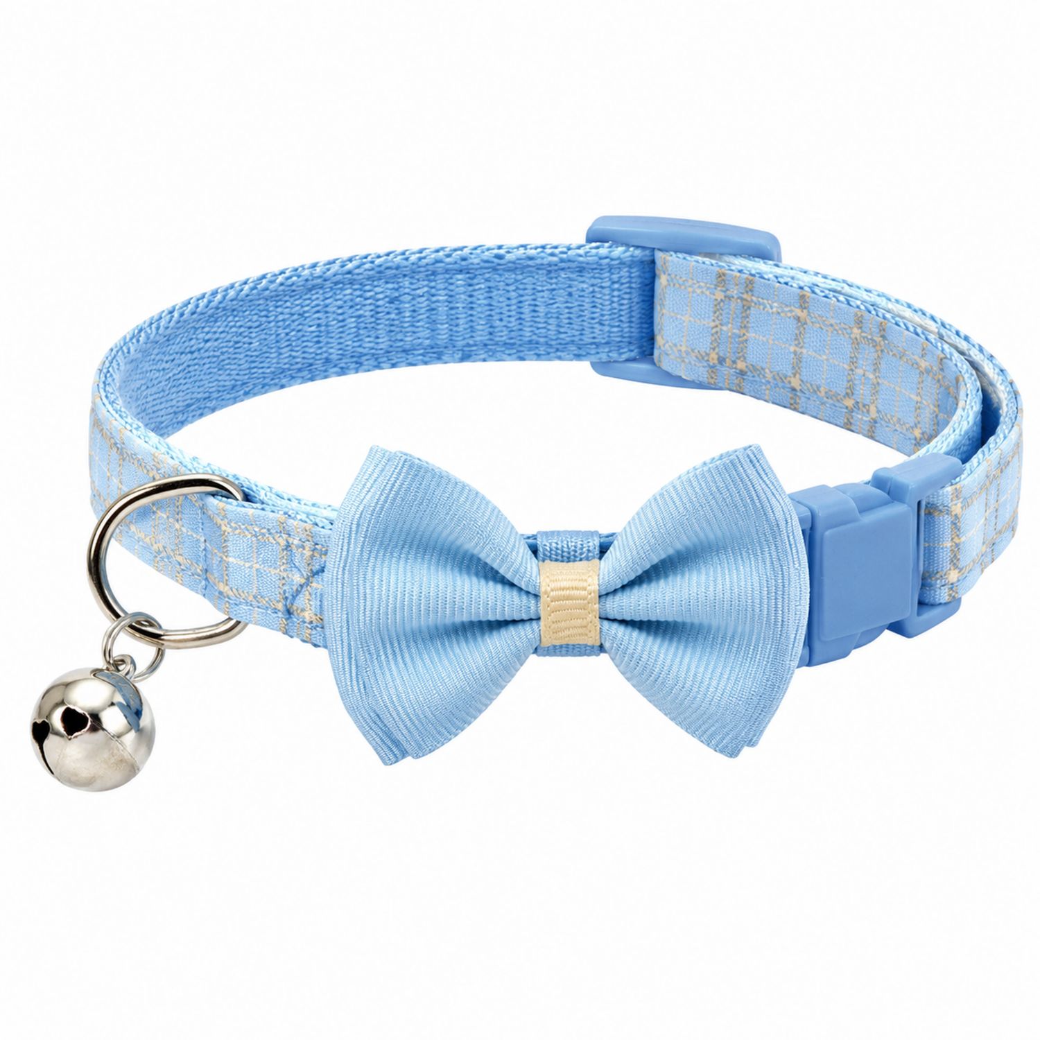 Collare per Gatti con Fiocco e Campanellina Blu