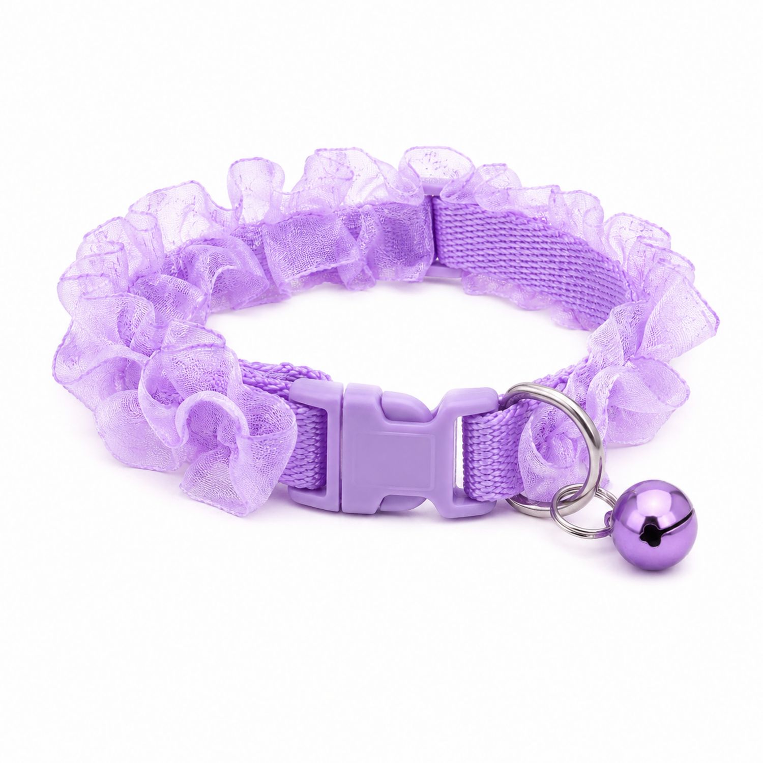Collare Viola per Animali Domestici con Campanella