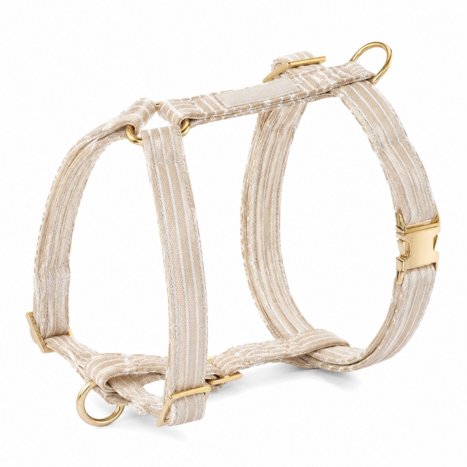 Pettorina regolabile per animali a strisce beige