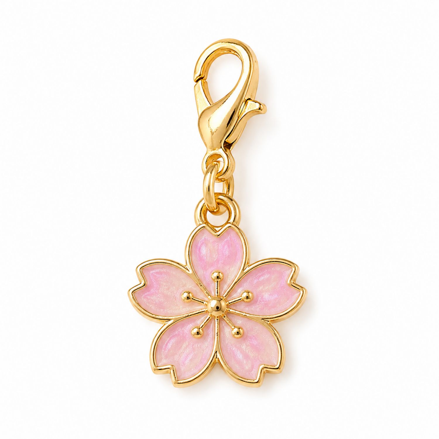 Ciondolo Fiore di Ciliegio Rosa Oro per Animali Domestici