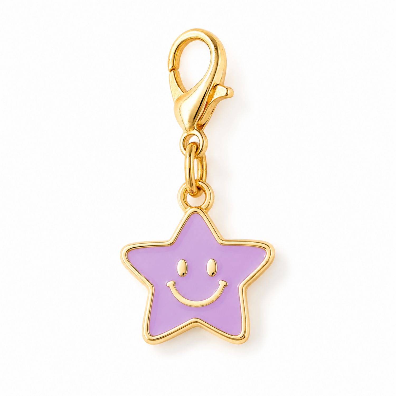 Charm Stella Sorriso Viola per Collare Animali