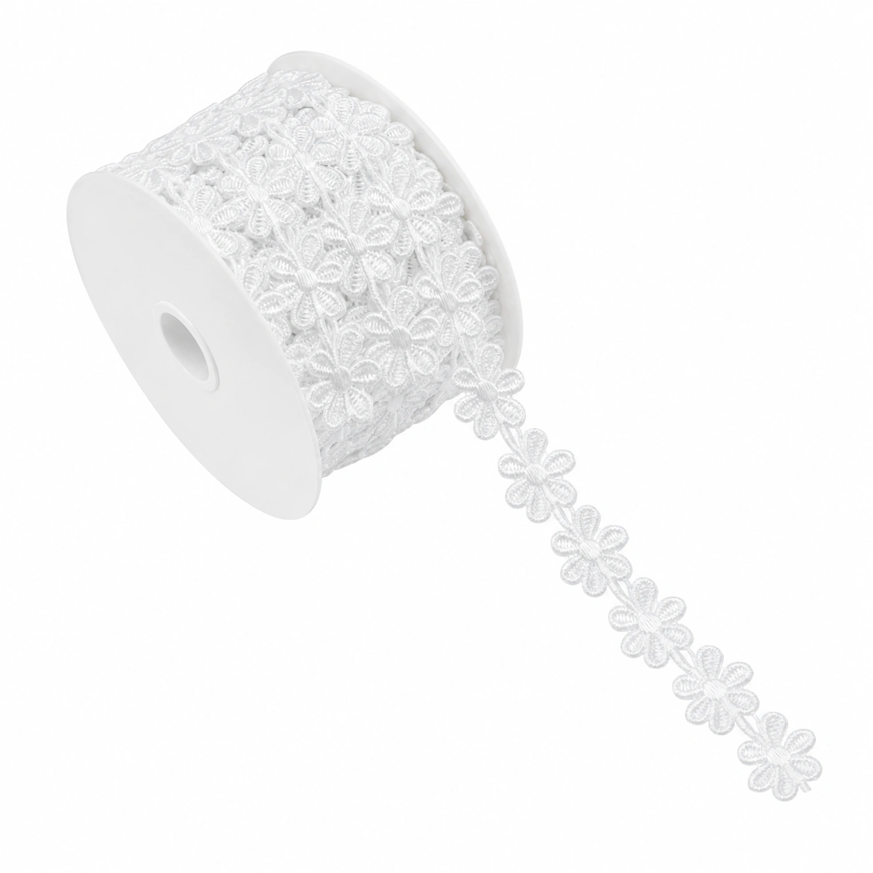 Spitzenband Blumen Weiss-vallerialiving