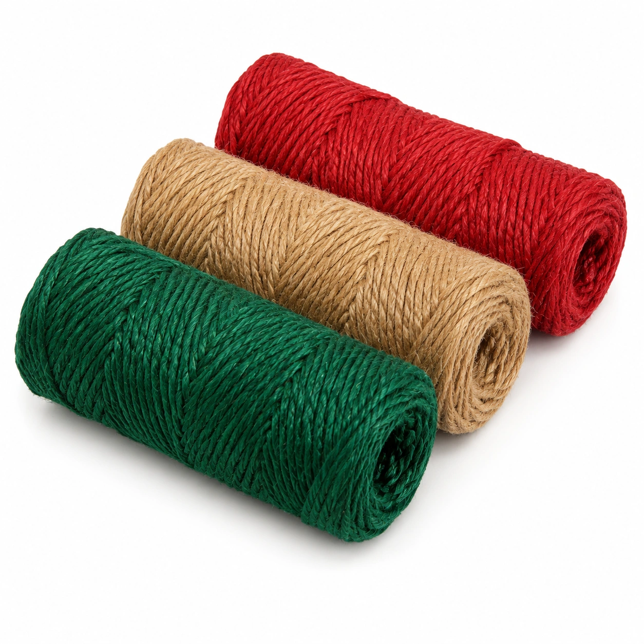 Dekokordel Set Rot Natur Gruen-luxvaniliving