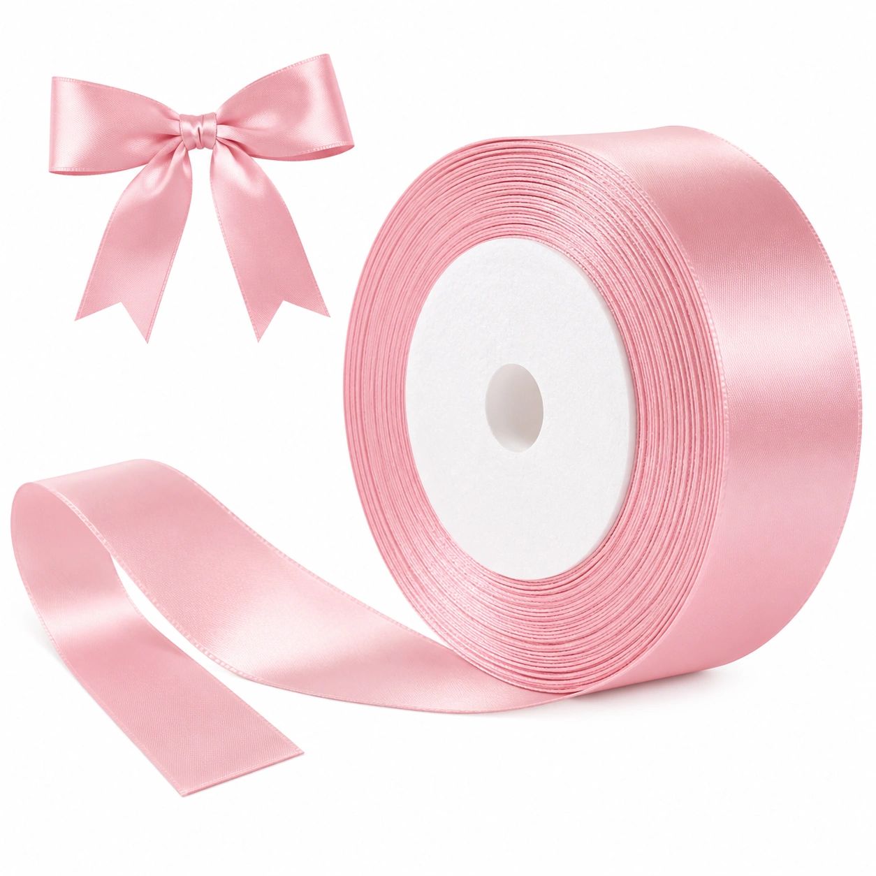 Satin Schleifenband Rosa Rolle-solvanihome