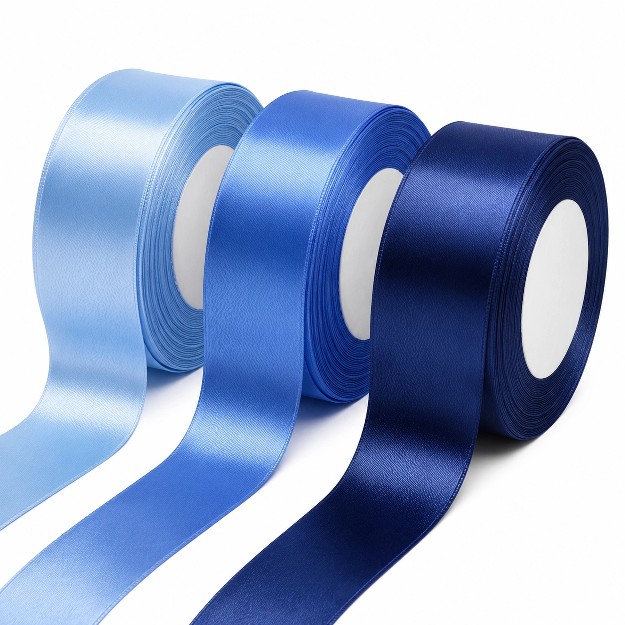 Satin Geschenkband Blau 3er Set-solvanihome