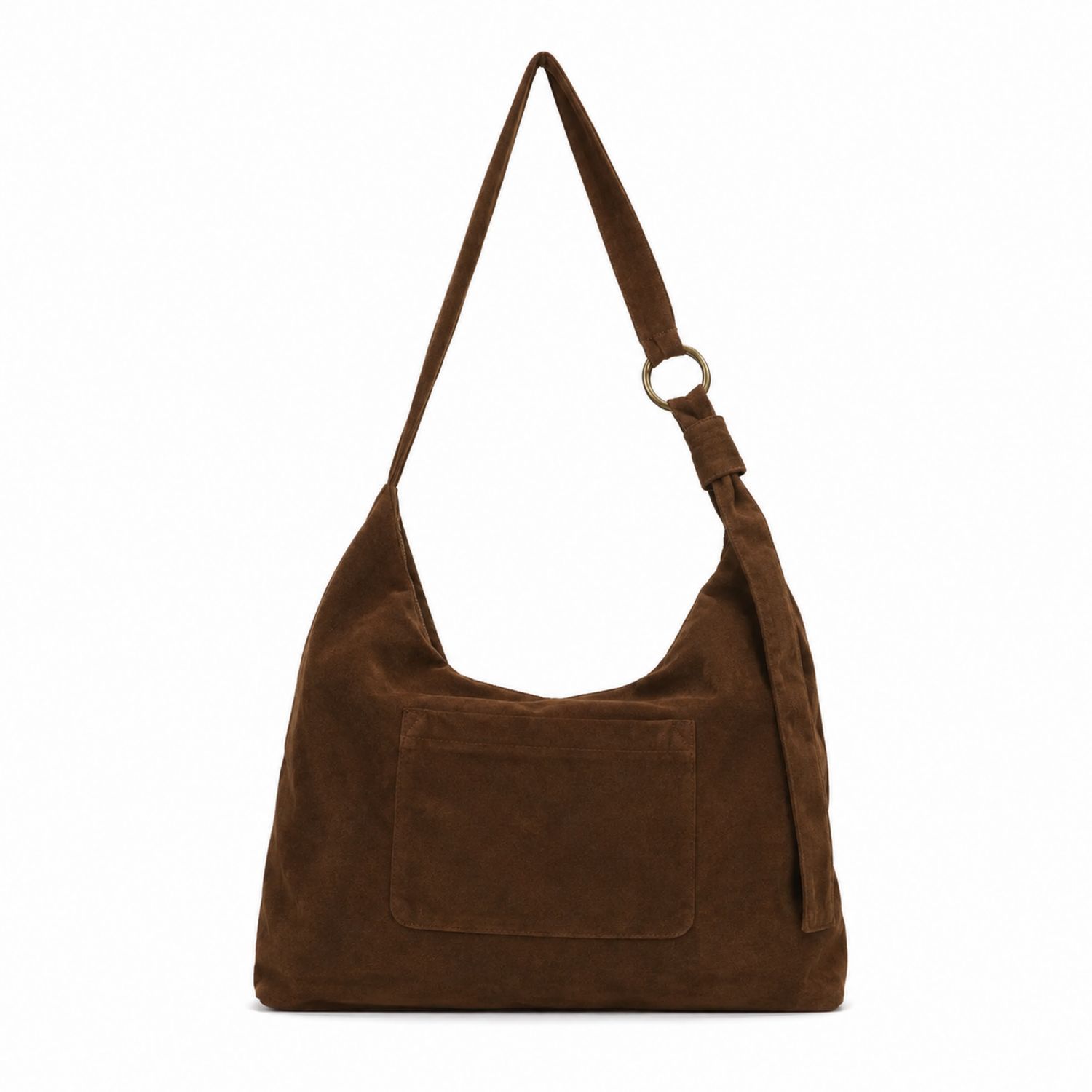 Braune Hobo Tasche mit bequemer Schulterriemen und Außentasche