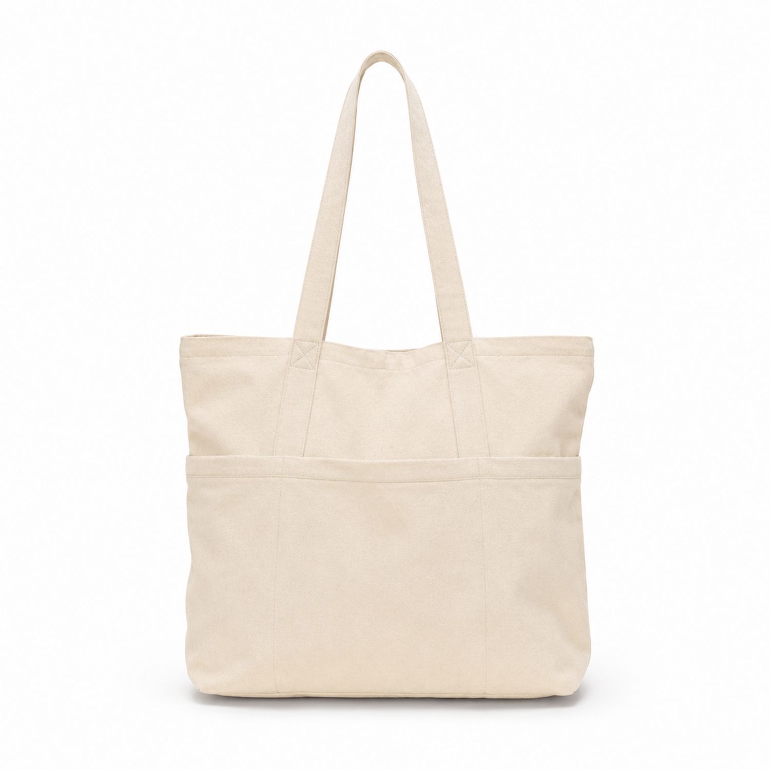 Beige Unisex-Tragetasche mit großem Fassungsvermögen