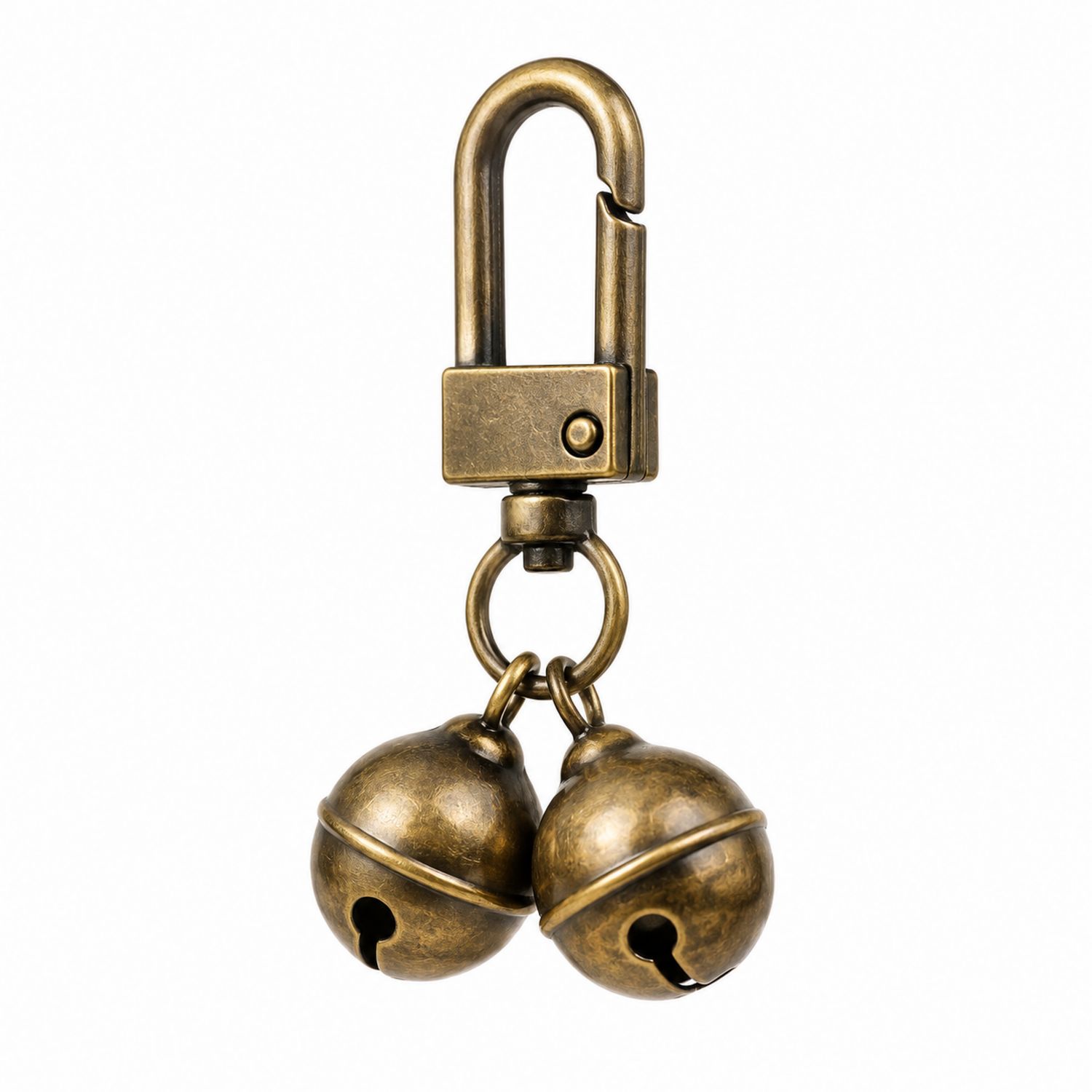Colgante con Campanas Dobles para Mascotas de Color Bronce