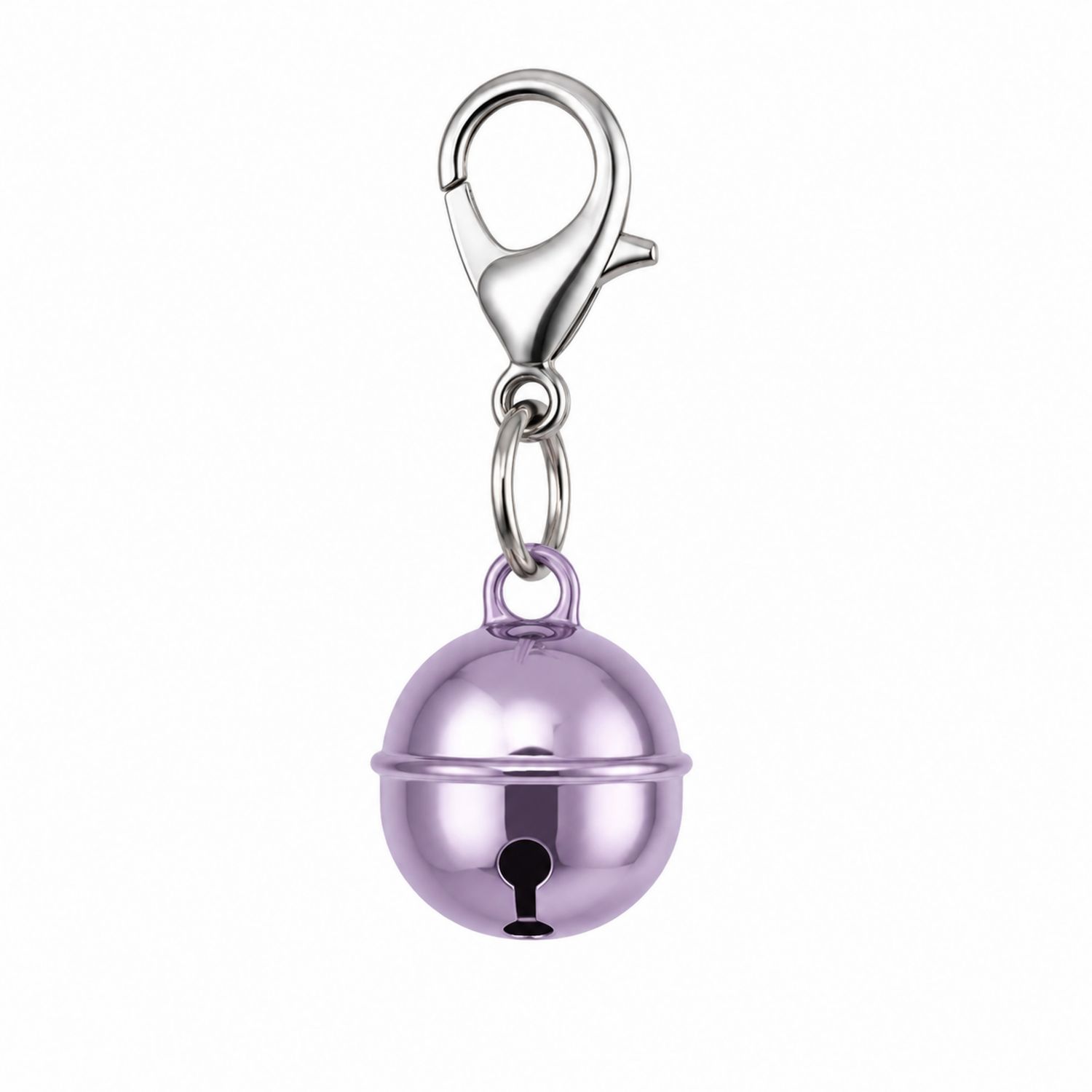 Colgante de Campana Lila para Mascotas con Mosquetón