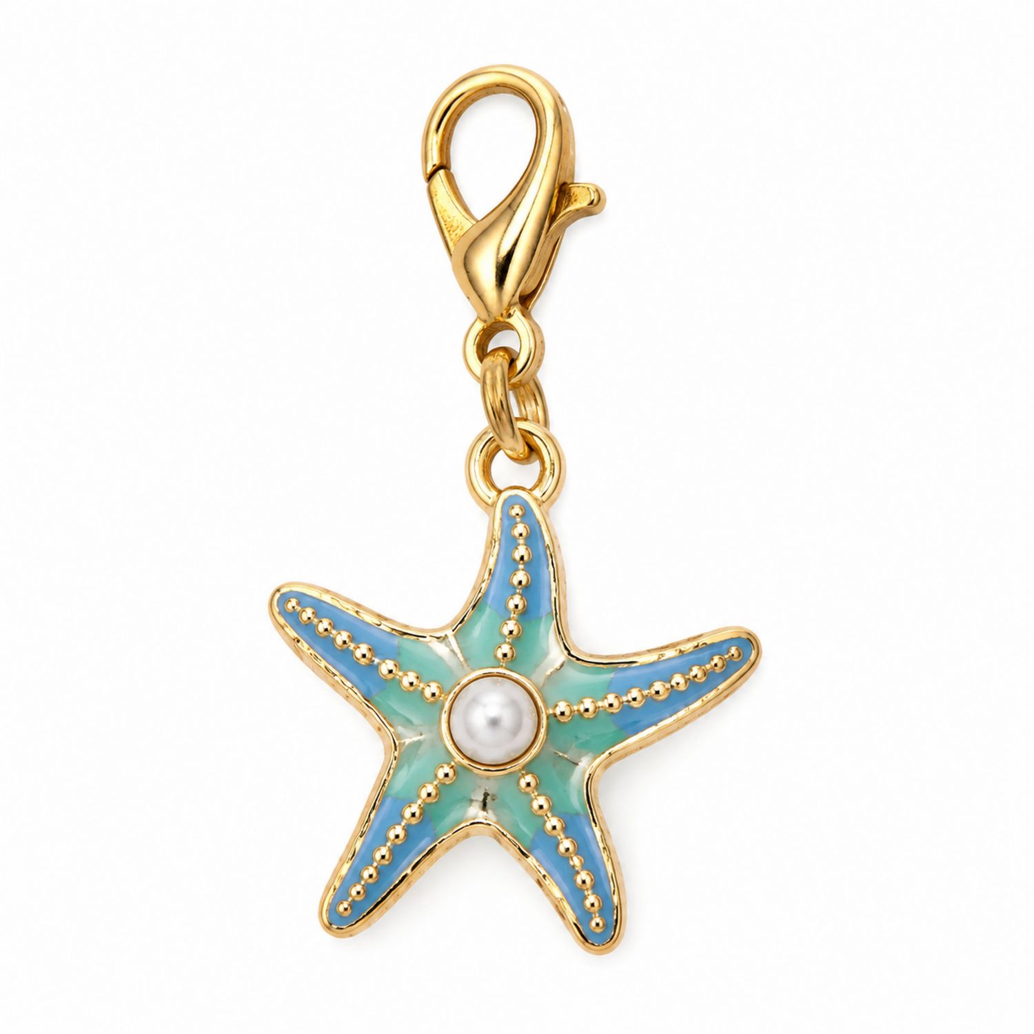 Colgante Decorativo Estrella de Mar Azul y Verde