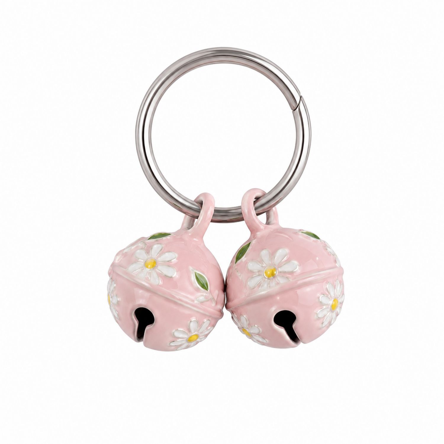 Campanillas Decorativas Rosas con Diseño Floral para Mascotas