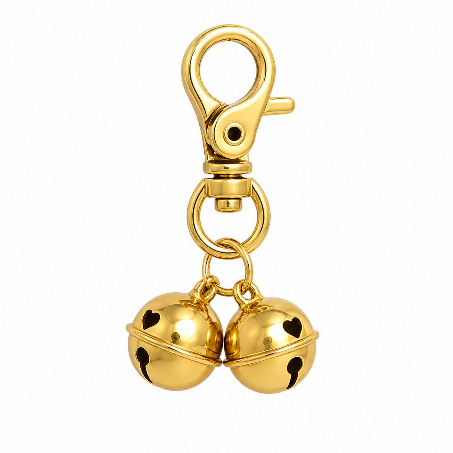 Llavero Dorado con Cascabeles para Mascotas