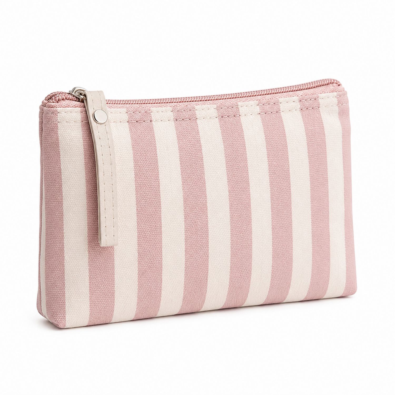 Trousse de Toilette Rayée Rose et Blanche