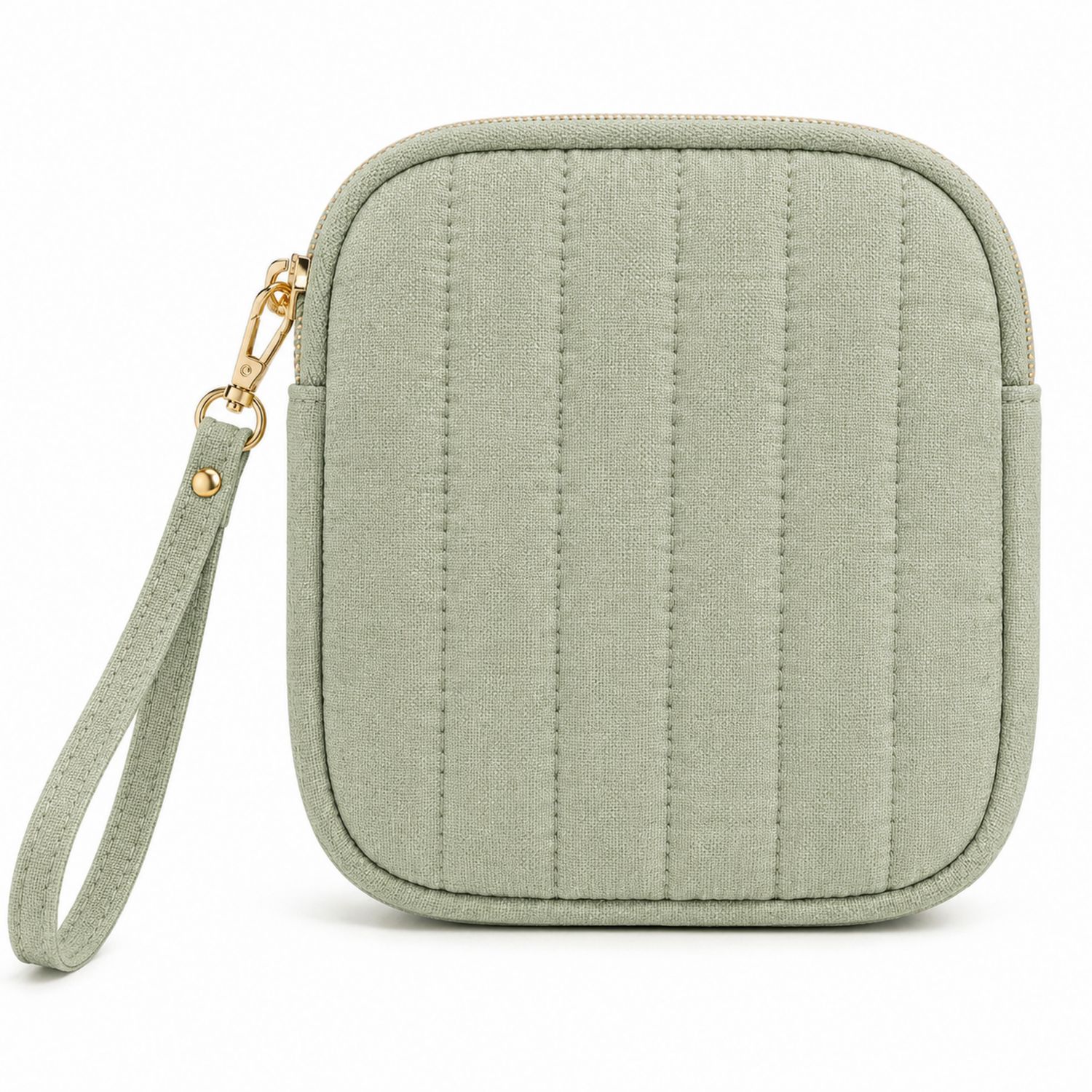 Pochette Matelassée avec Dragonne Vert