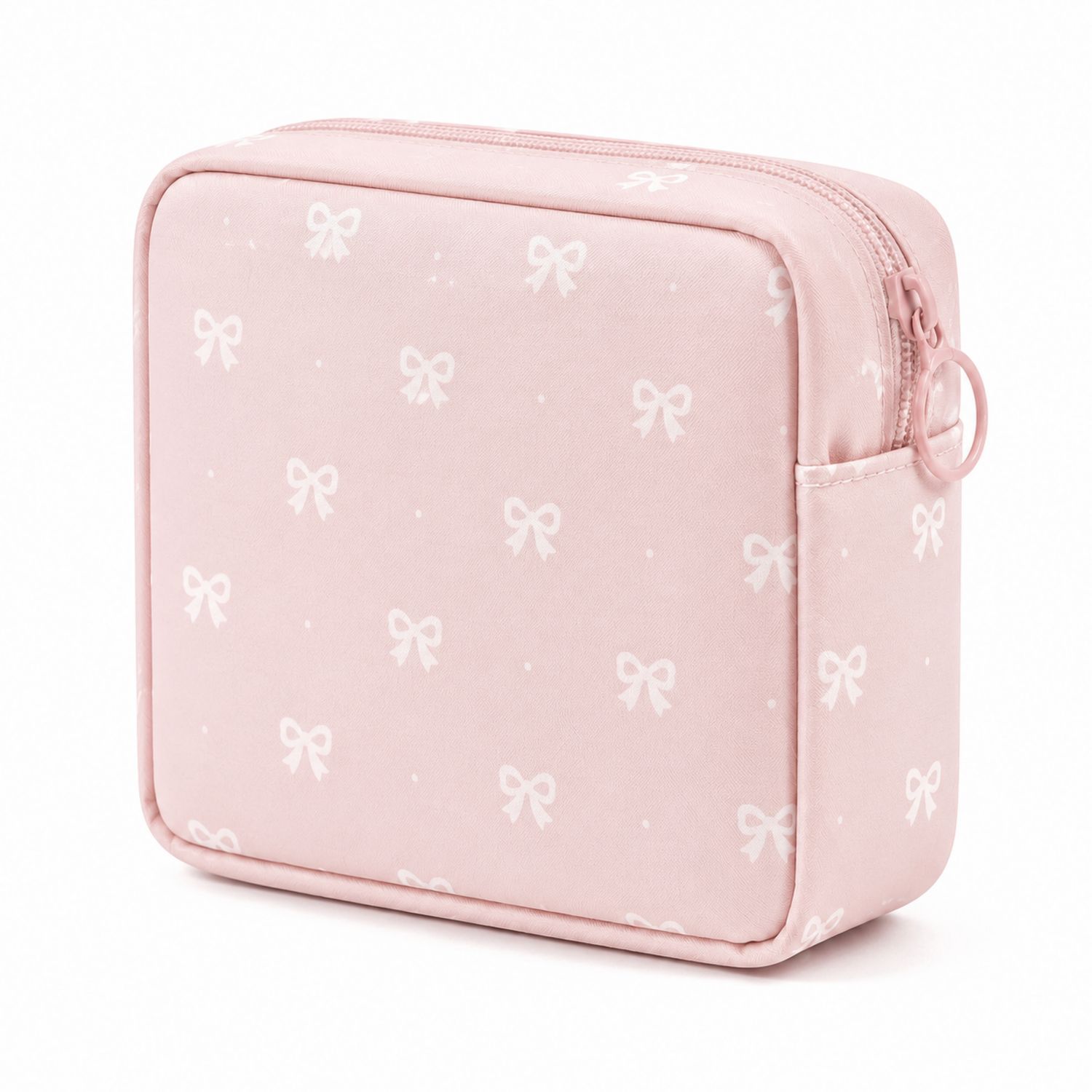 Trousse de Maquillage Rose à Motifs Nœuds