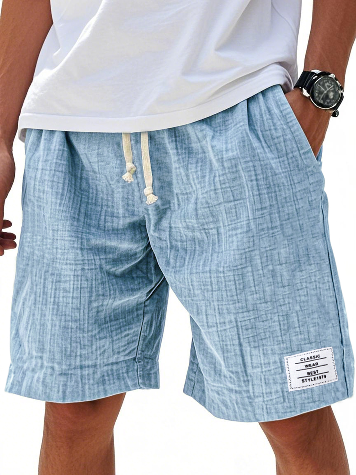 Männer können von diesen butterweichen, bestickten Leinen-Shorts gar nicht genug bekommen