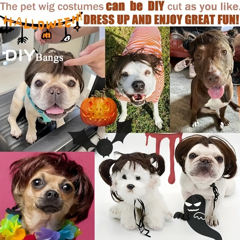 Cute Pet Wig Cosplay Hair Accessories for Dogs
