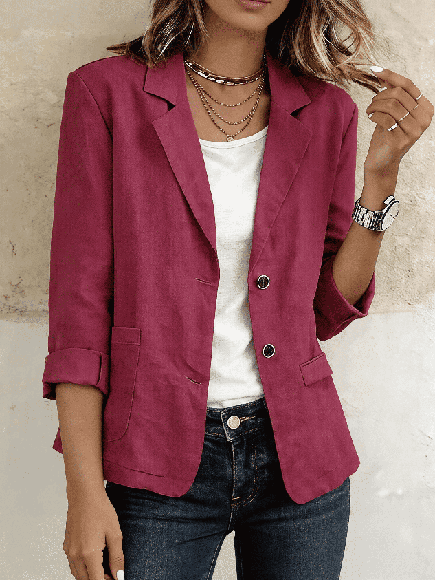 Blazer coton-lin – Léger, coupe femme