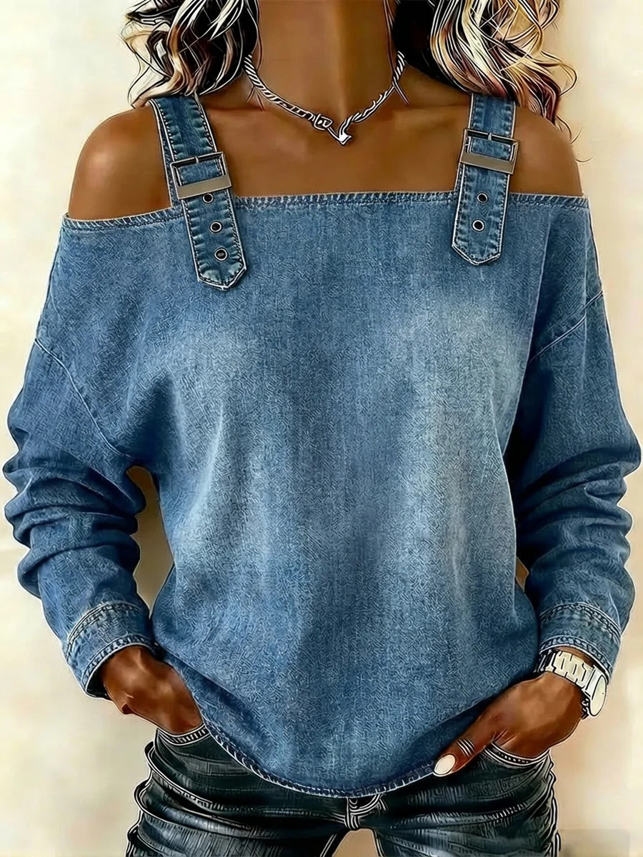 🔥 Nouveautés : Chemise en jean sans manches pour femme