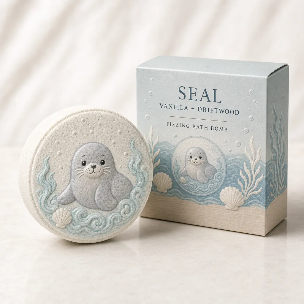 Coffret cadeau bombes de bain Océan Amis – 8 bombes effervescentes animaux marins, pour petits et grands