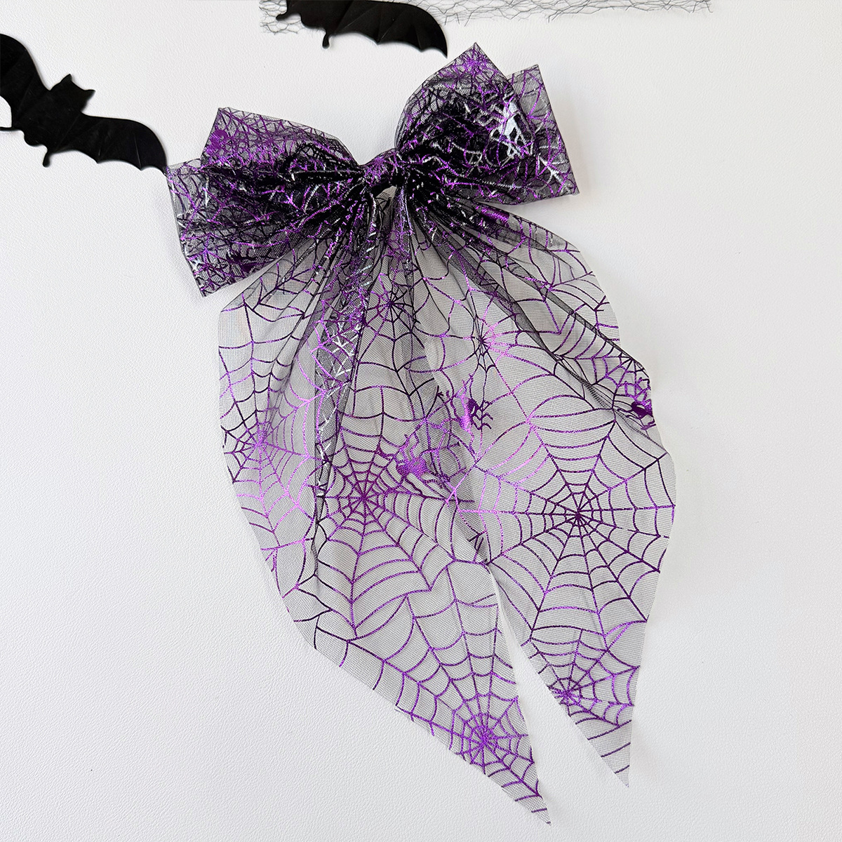 🖤The Spooky-Chic Hair Accessory Everyone Will Notice -Your Halloween Hair Needs This Spiderweb Bow 🎀