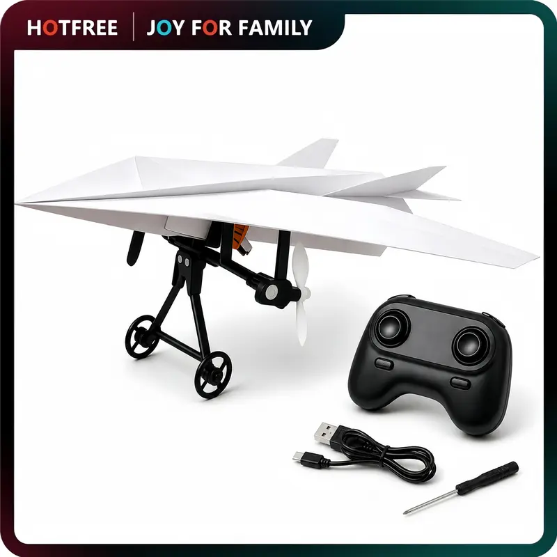 🛩️ Findnexo™ Smart RC Paper Airplane Kit – DIY STEM Remote Control Flight Toy