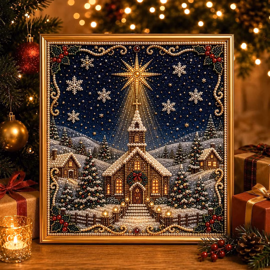 DIY Framed Christmas Pearl Art Kit