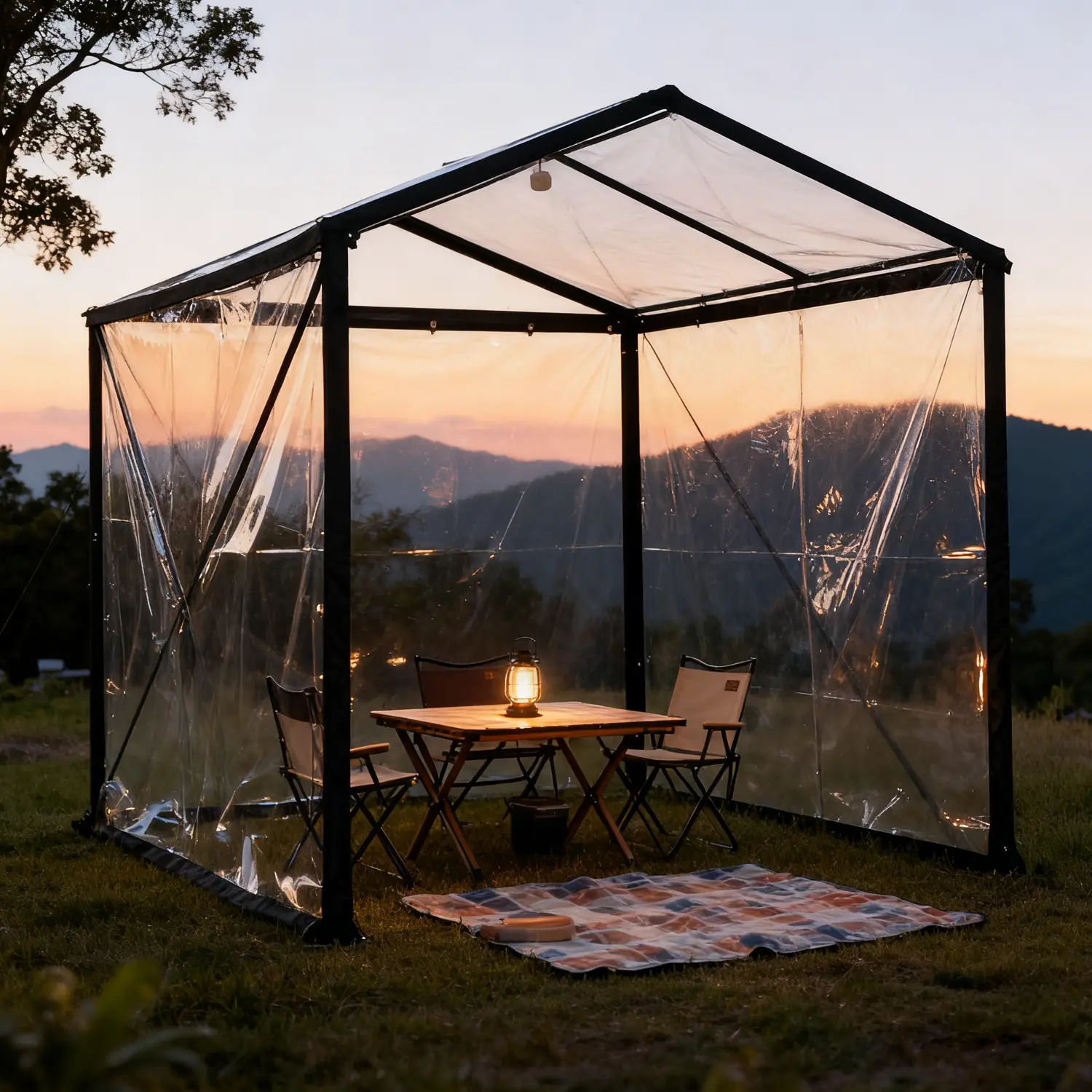 2-Pack 10x13FT Clear Waterproof Heavy Duty Tarp