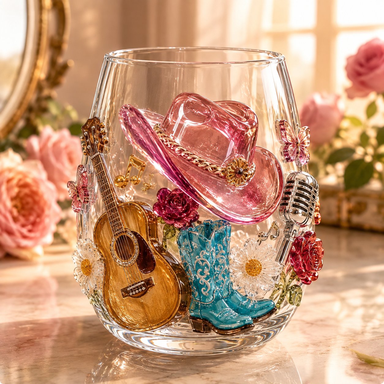 🤠8 Dolly-Inspired Country Designs with Raised Guitars, Butterflies, Boots, Florals & Vintage Music Details 🎸✨