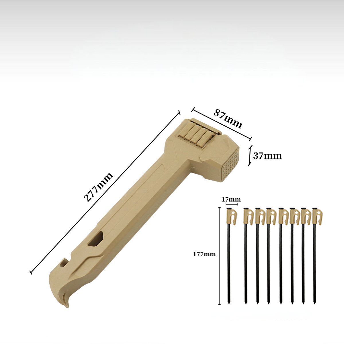 🔥HOT SALE 49% OFF🔨🏕️Multifunctional Camping Hammer & Tent Stake Puller✨