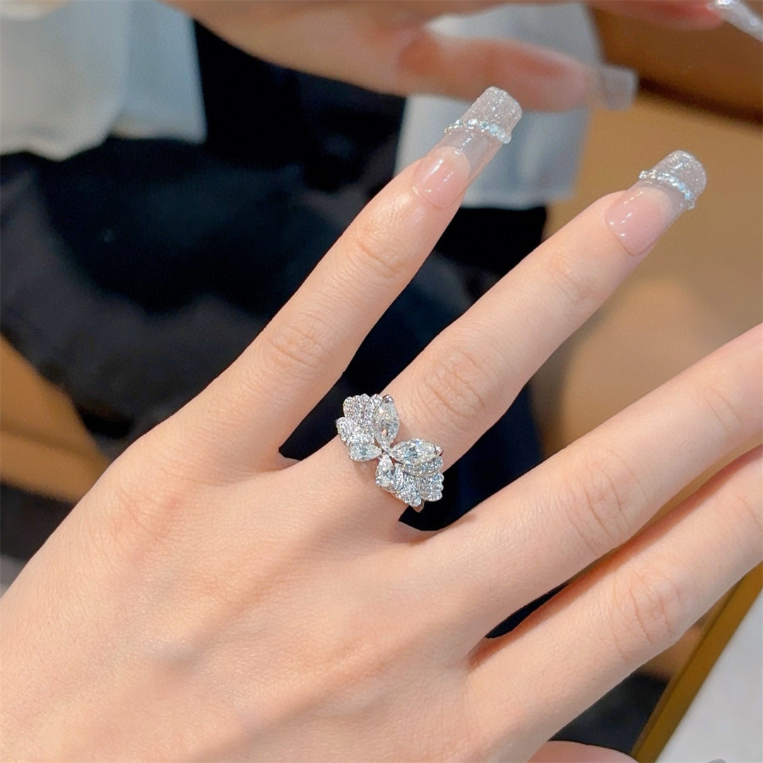 Ethereal Butterfly Ring – Celestial Wings in Diamond Radiance 🦋