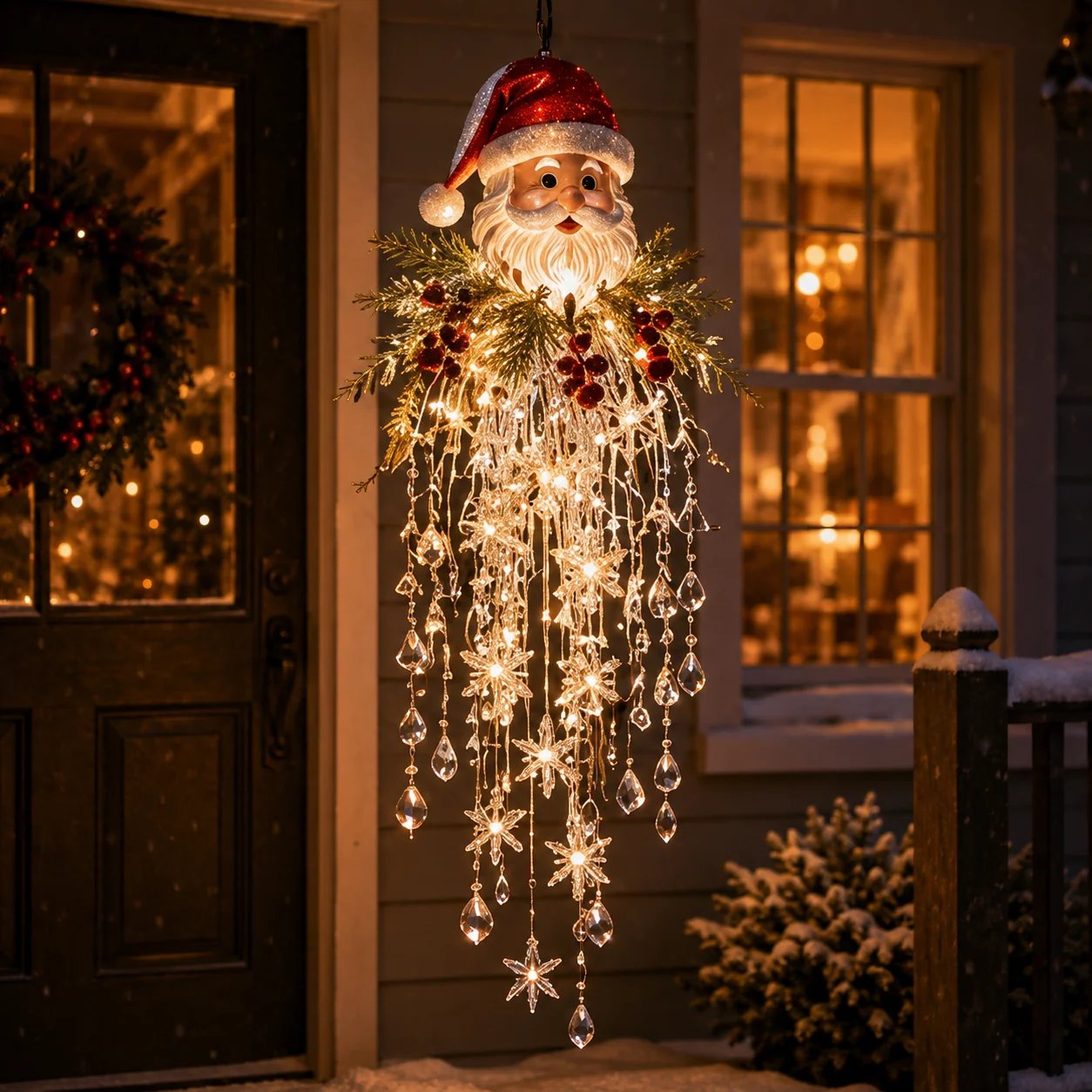 ❄️✨ Crystal Snowflake Waterfall LED Christmas Lights — Create a Magical Winter Wonderland! 🎄💡