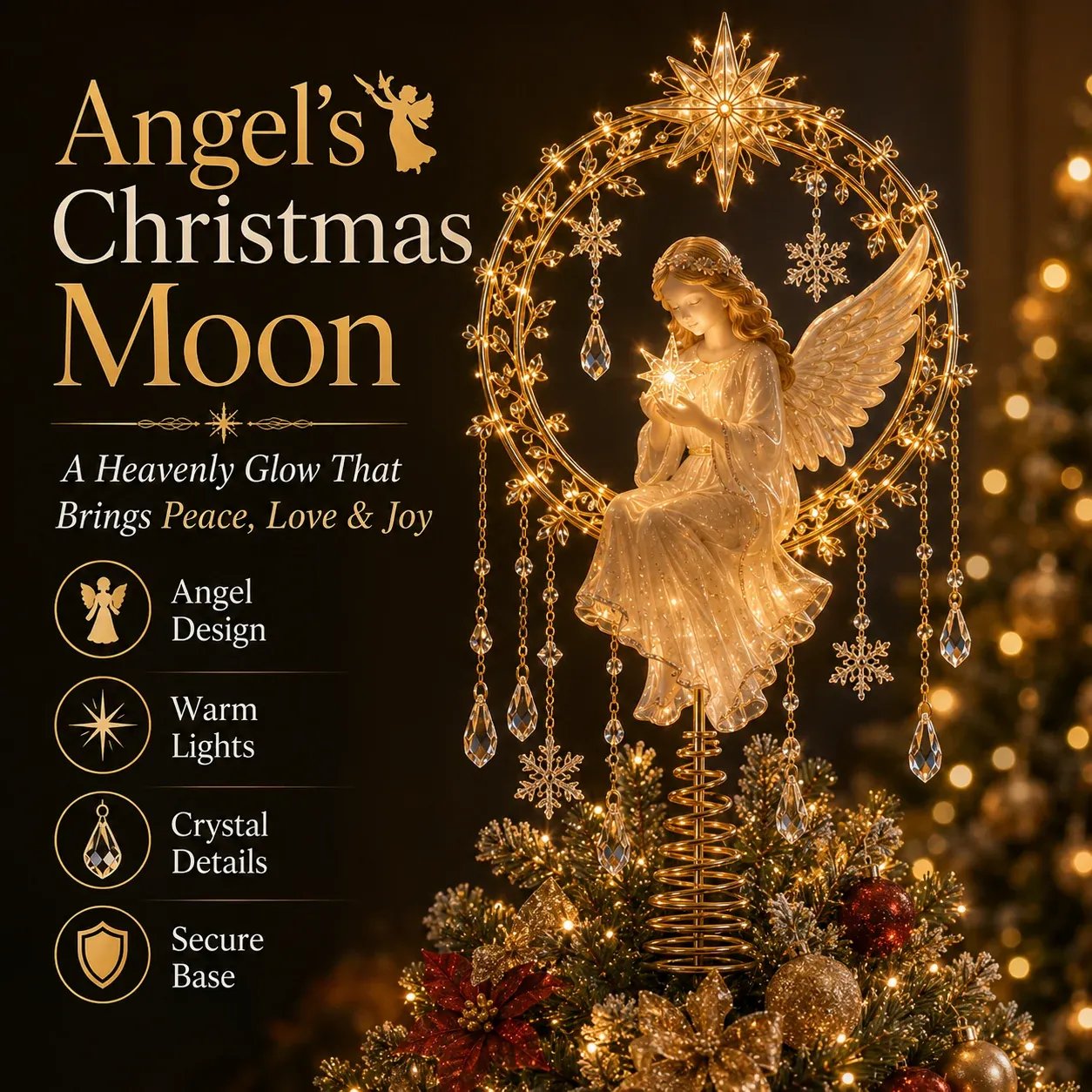 🎄 Lighted Memorial Christmas Tree Topper Collection