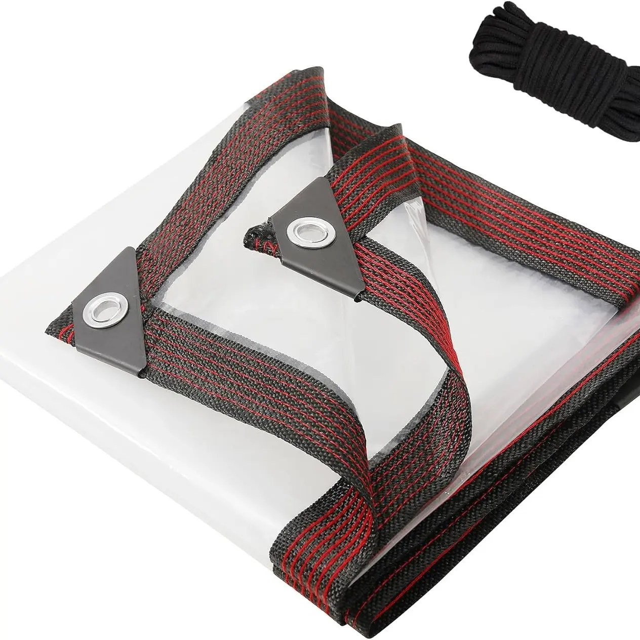 2-Pack 10x13FT Clear Waterproof Heavy Duty Tarp