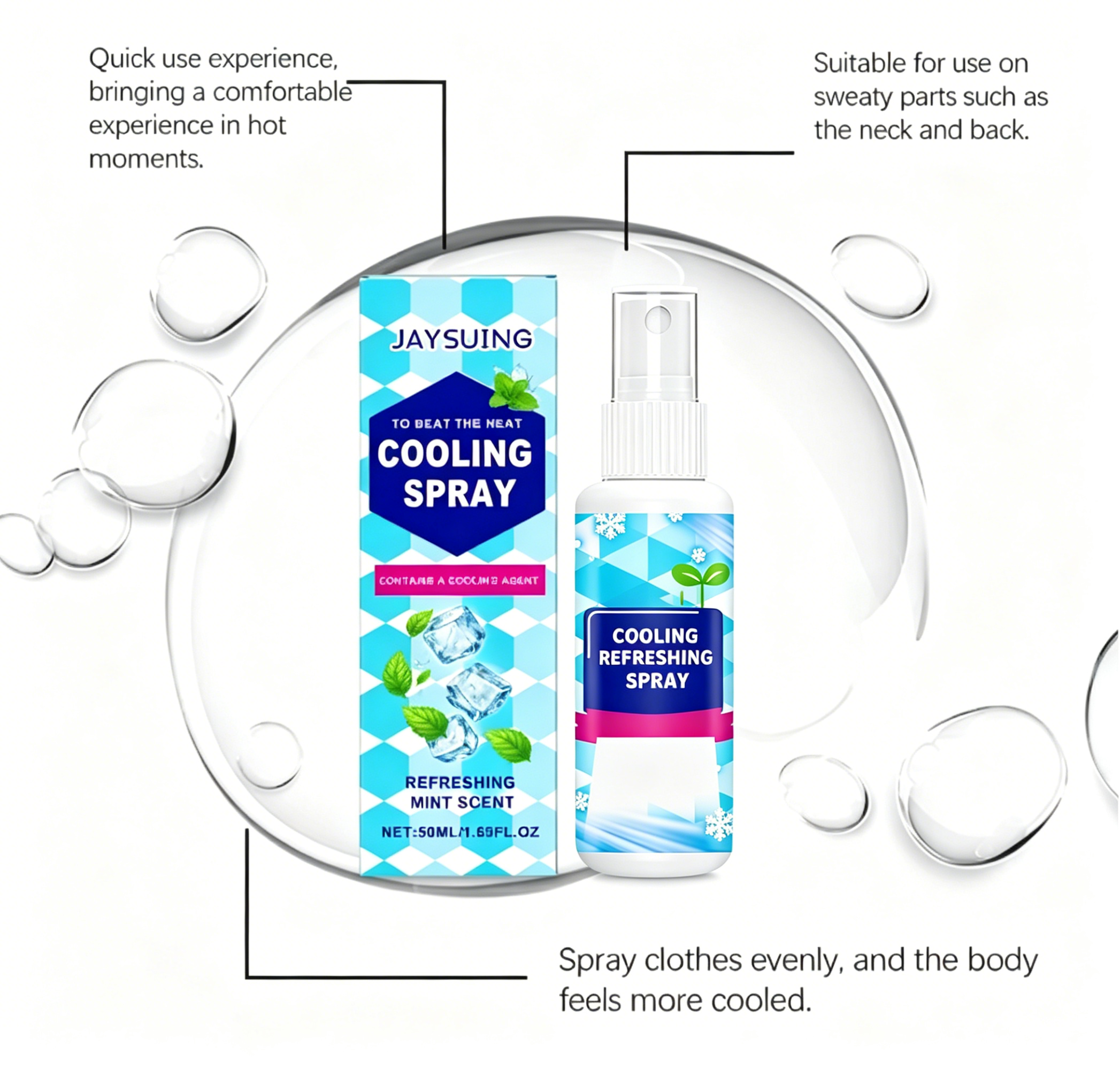 Instant Cooling Menthol Fabric Spray – Summer Refresh ❄️