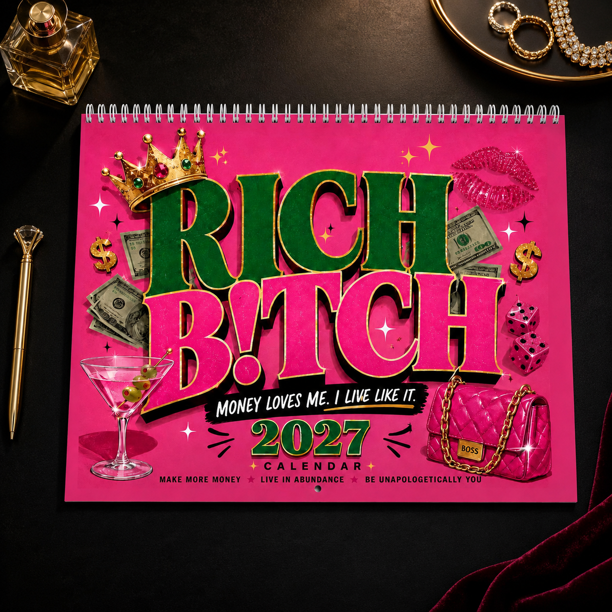 2027 Rich Bitch Wall Calendar |