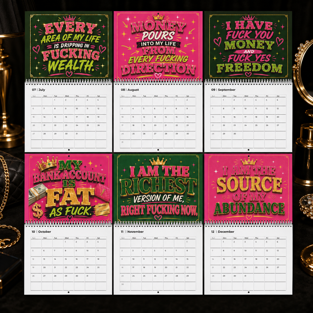 2027 Rich Bitch Wall Calendar |