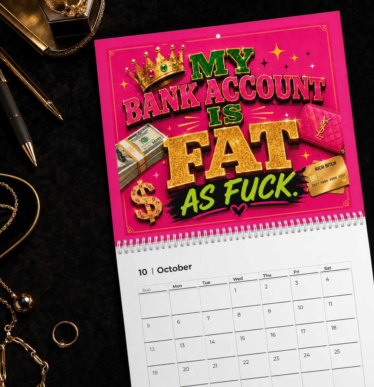 2027 Rich Bitch Wall Calendar |