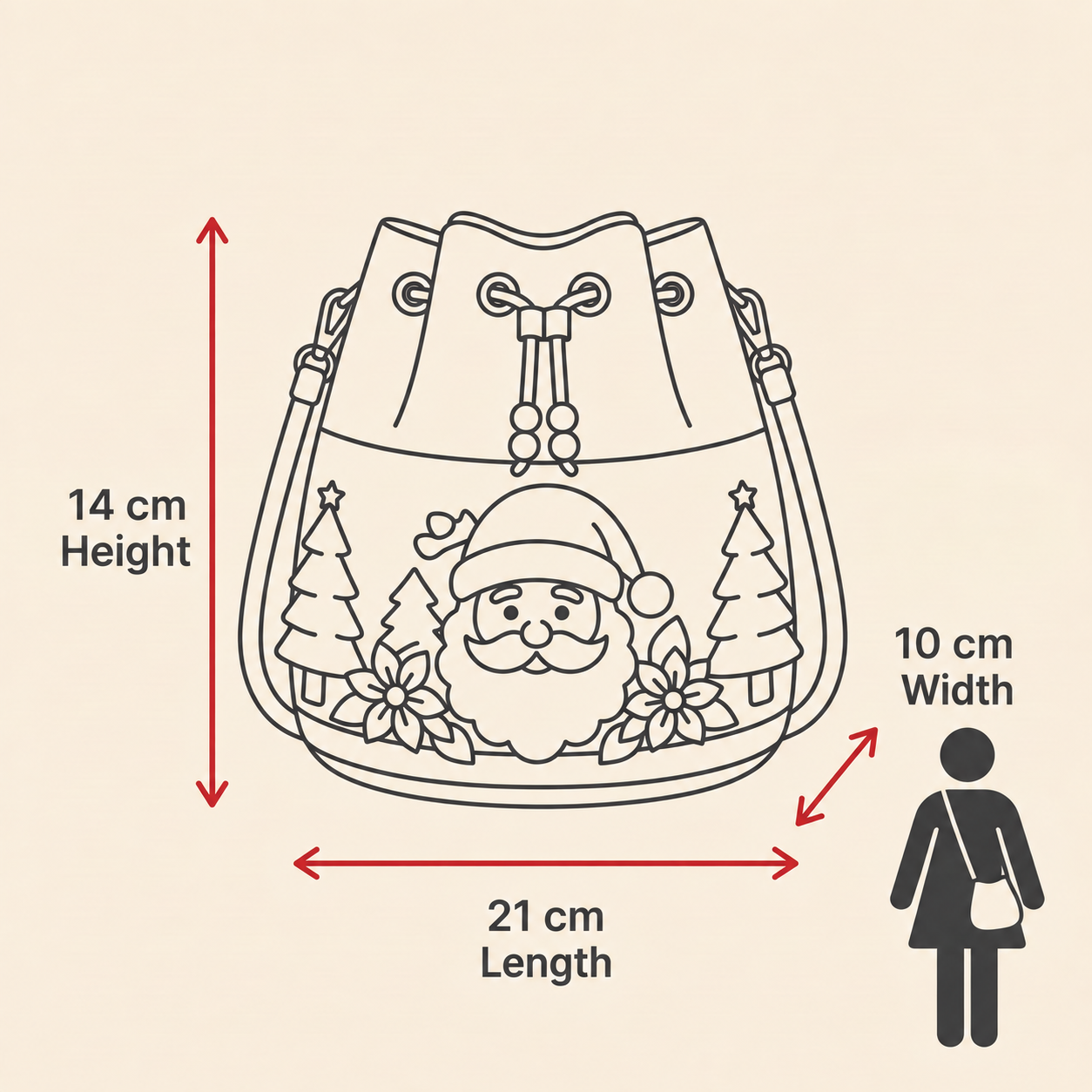 Hand-Knitted Christmas Bag