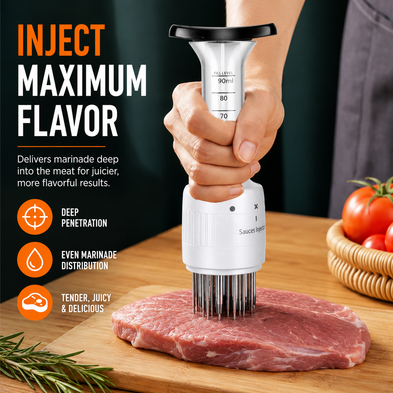 Herlisse™ 2 in 1 Meat Marinade Injector