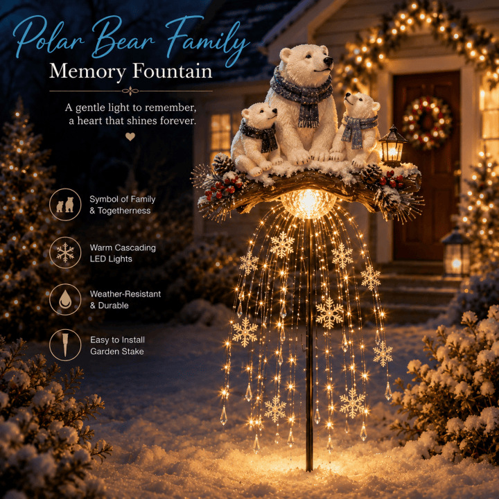 ❤ Cardinal Memory Fountain – Lighted Christmas Remembrance Garden Decor